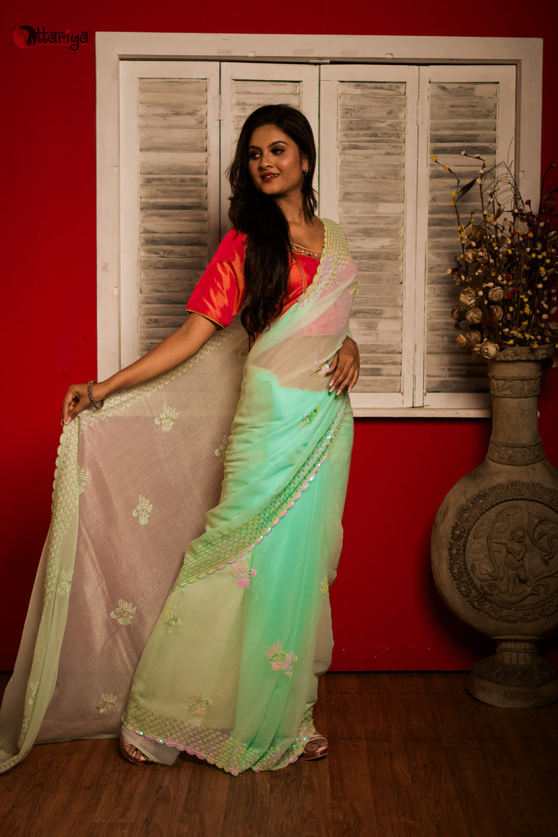 Opulent Majesty Zardosi Saree