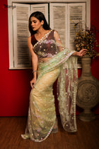 Golden Heritage Zardosi Drape Designer Saree - Uttariya