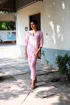 Pinkish Cotton co ord set - Uttariya