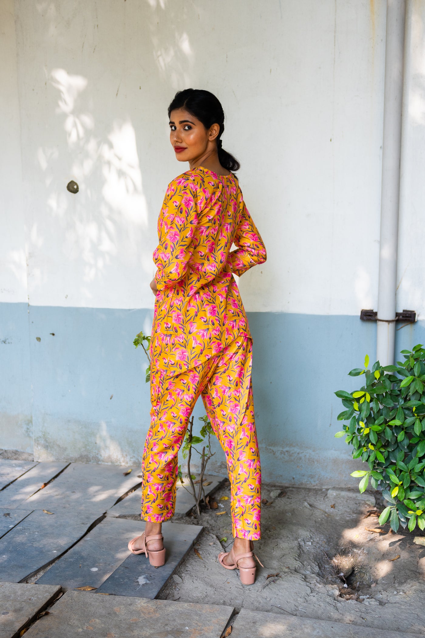 Basant Printed Cotton Co ord set - Uttariya