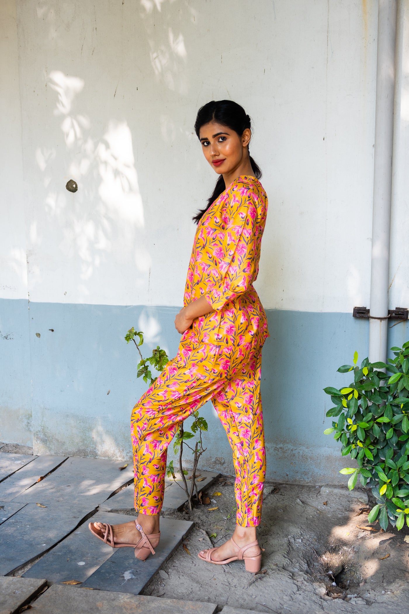 Basant Printed Cotton Co ord set - Uttariya