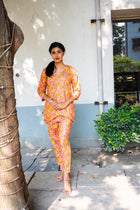 Basant Printed Cotton Co ord set - Uttariya