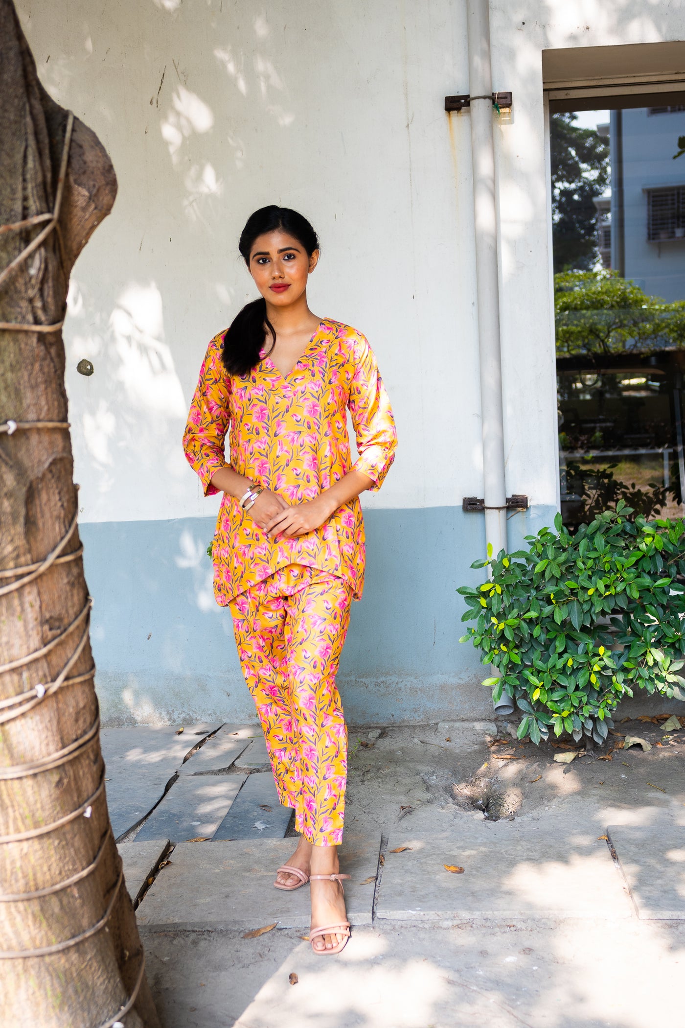 Basant Printed Cotton Co ord set - Uttariya