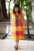 Sharat Gamcha Weave Sheath Dress