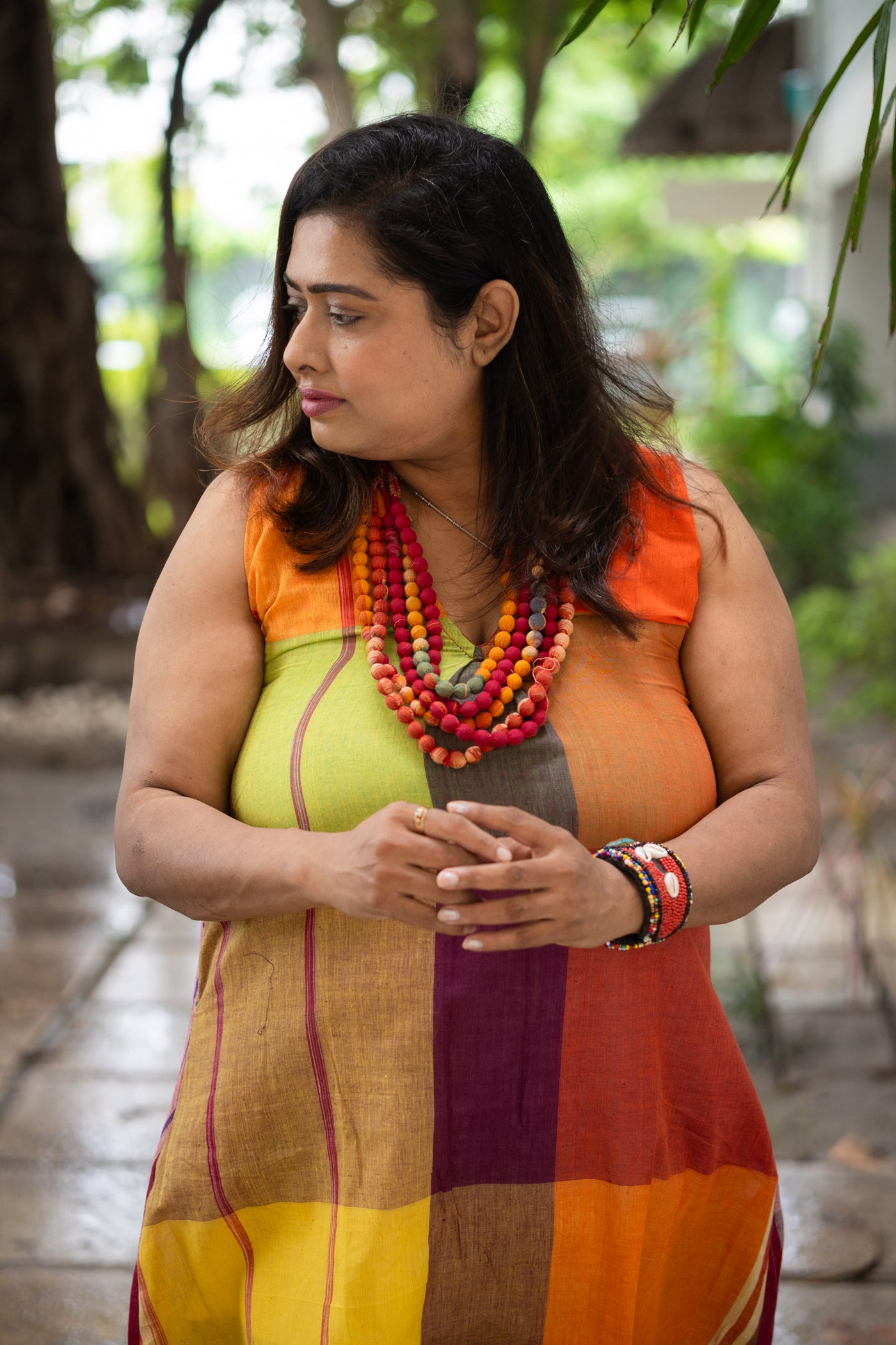 Sharat Gamcha Weave Sheath Dress