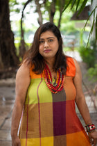 Sharat Gamcha Weave Sheath Dress