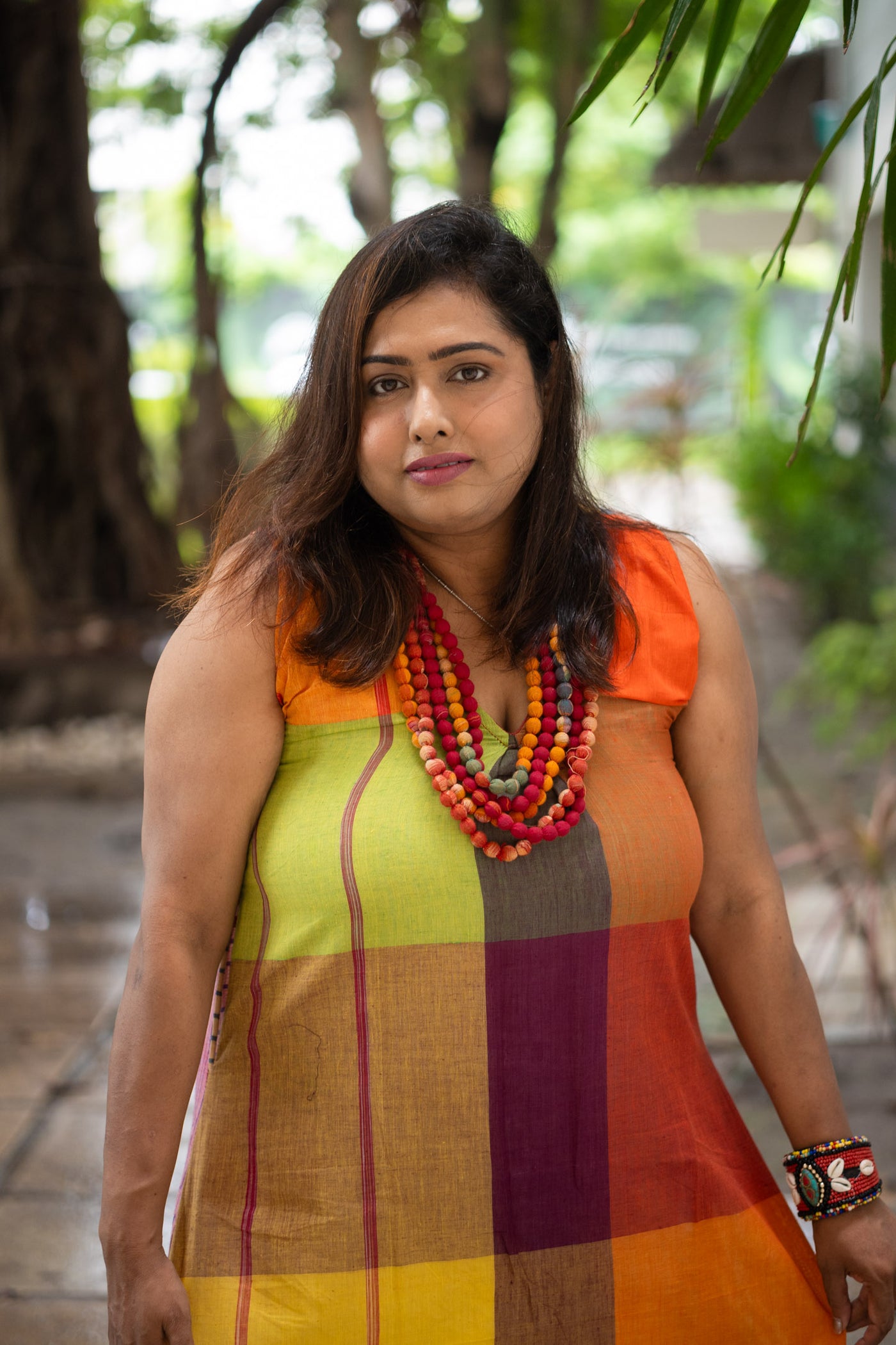 Sharat Gamcha Weave Sheath Dress
