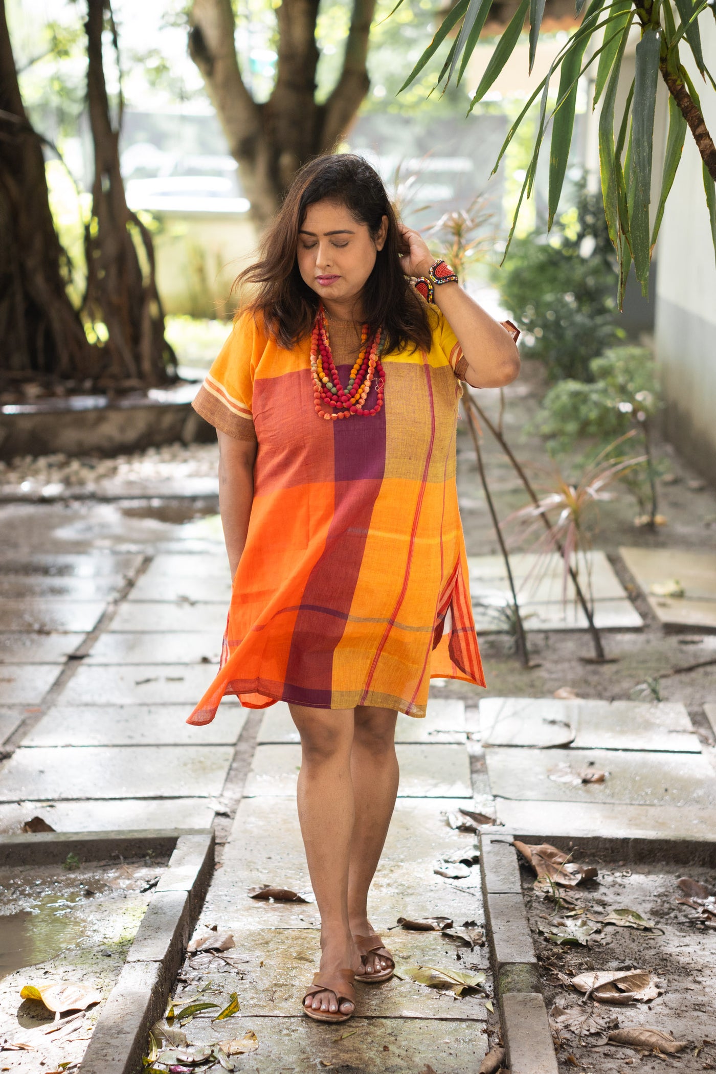 Sonali Gamcha Weave Shift Dress