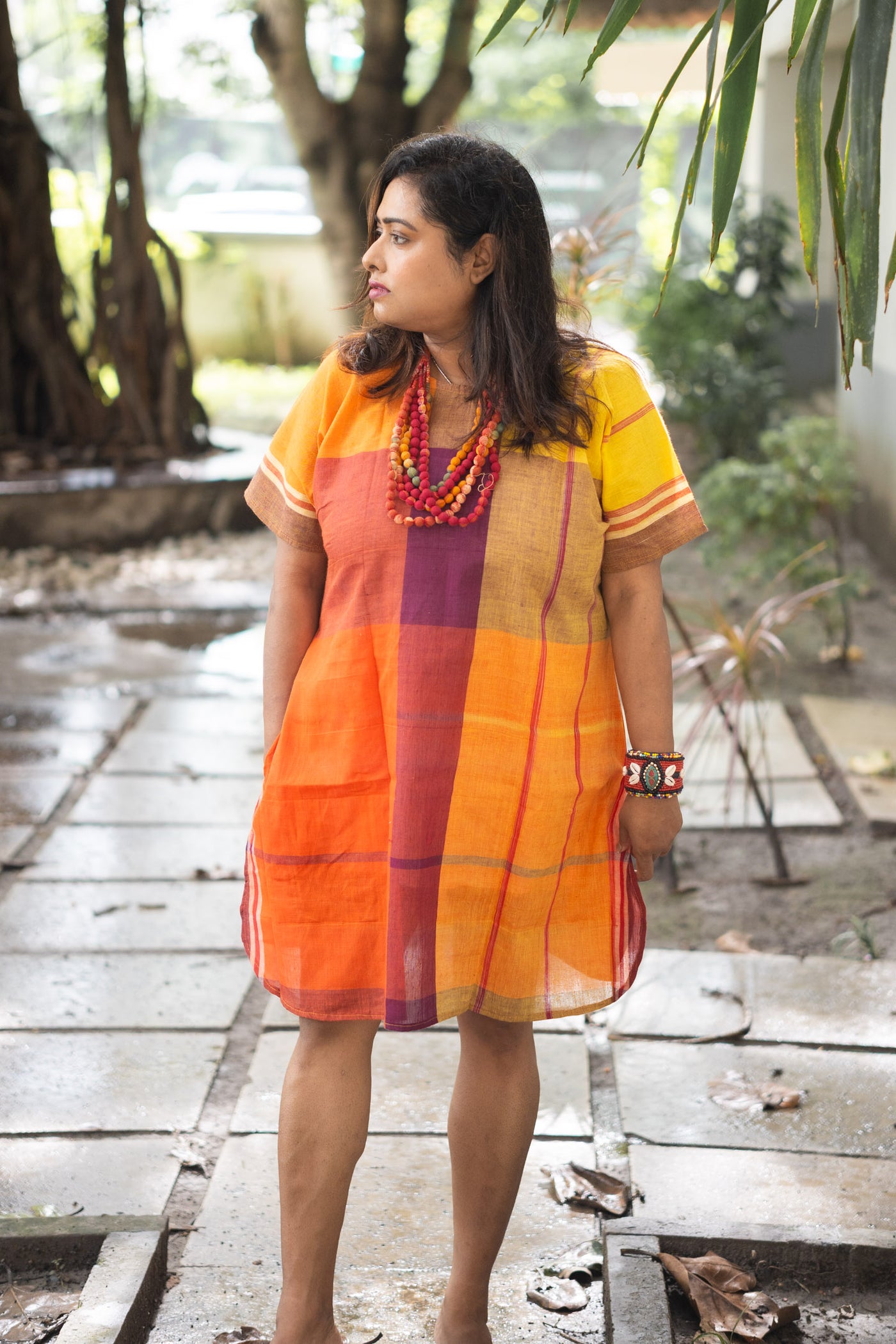 Sonali Gamcha Weave Shift Dress