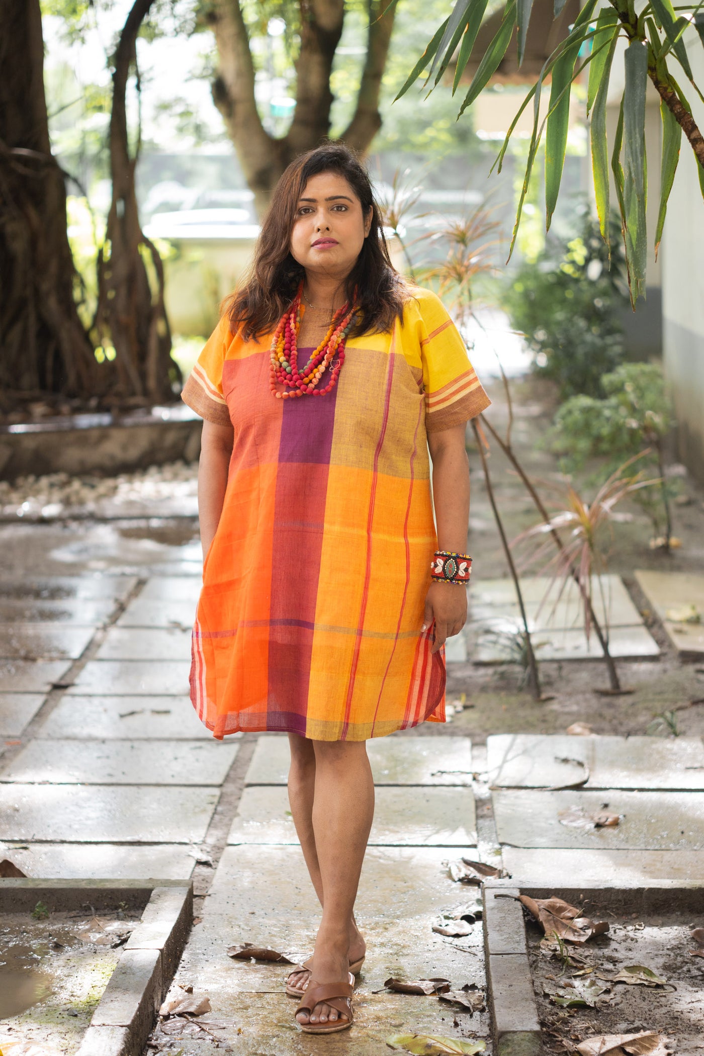 Sonali Gamcha Weave Shift Dress