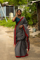 Gray Jamdani saree