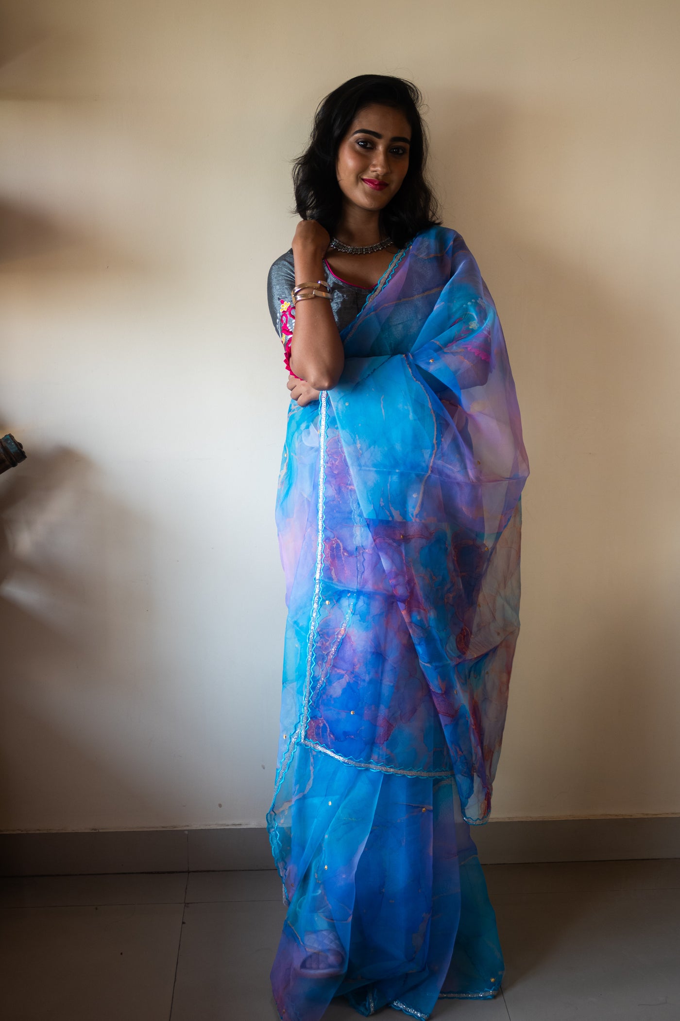 Megha organza designed saree - Uttariya