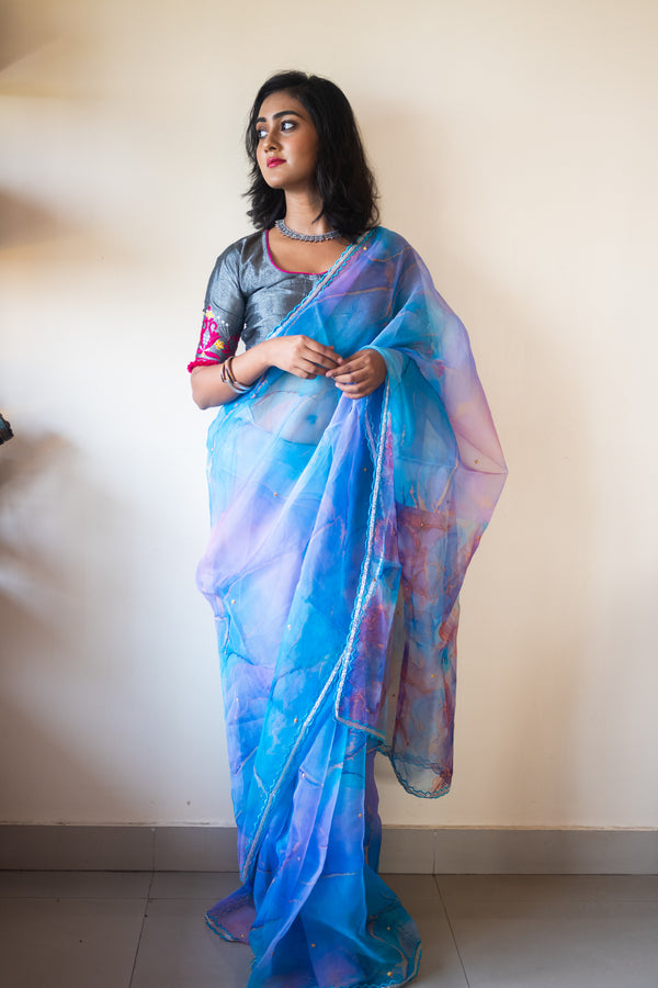 Megha organza designed saree - Uttariya