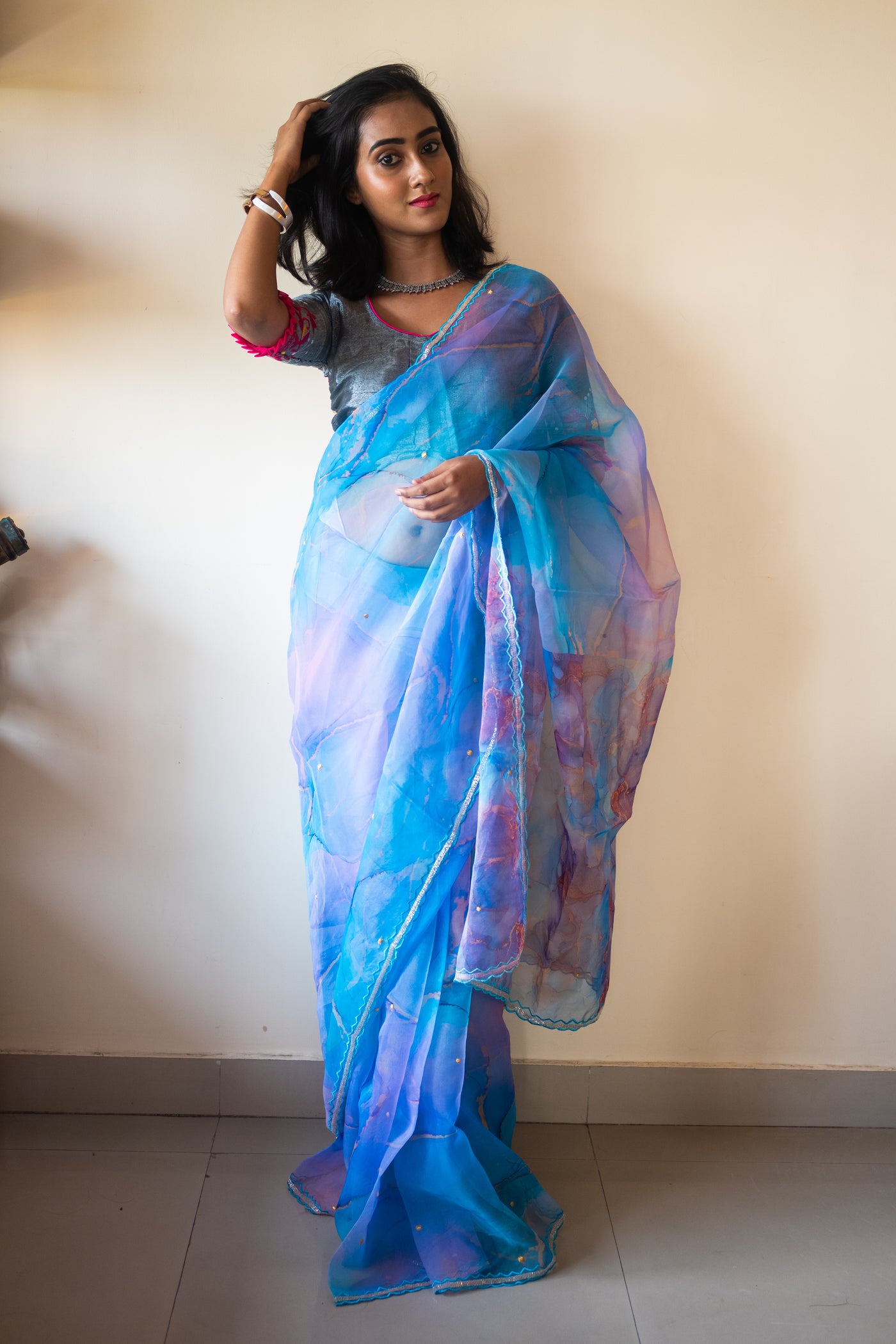 Megha organza designed saree - Uttariya