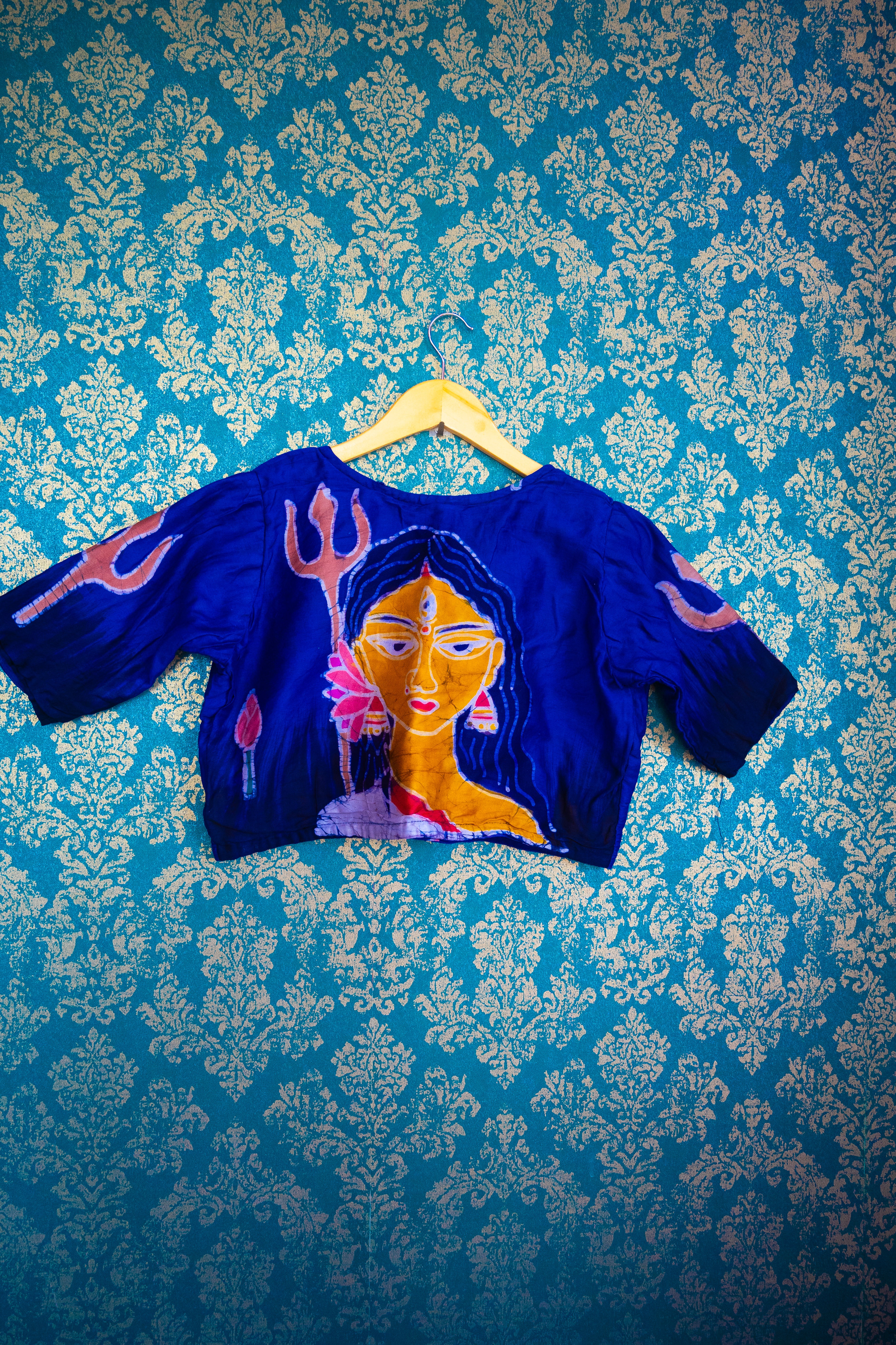 Blue Saraswati blouse