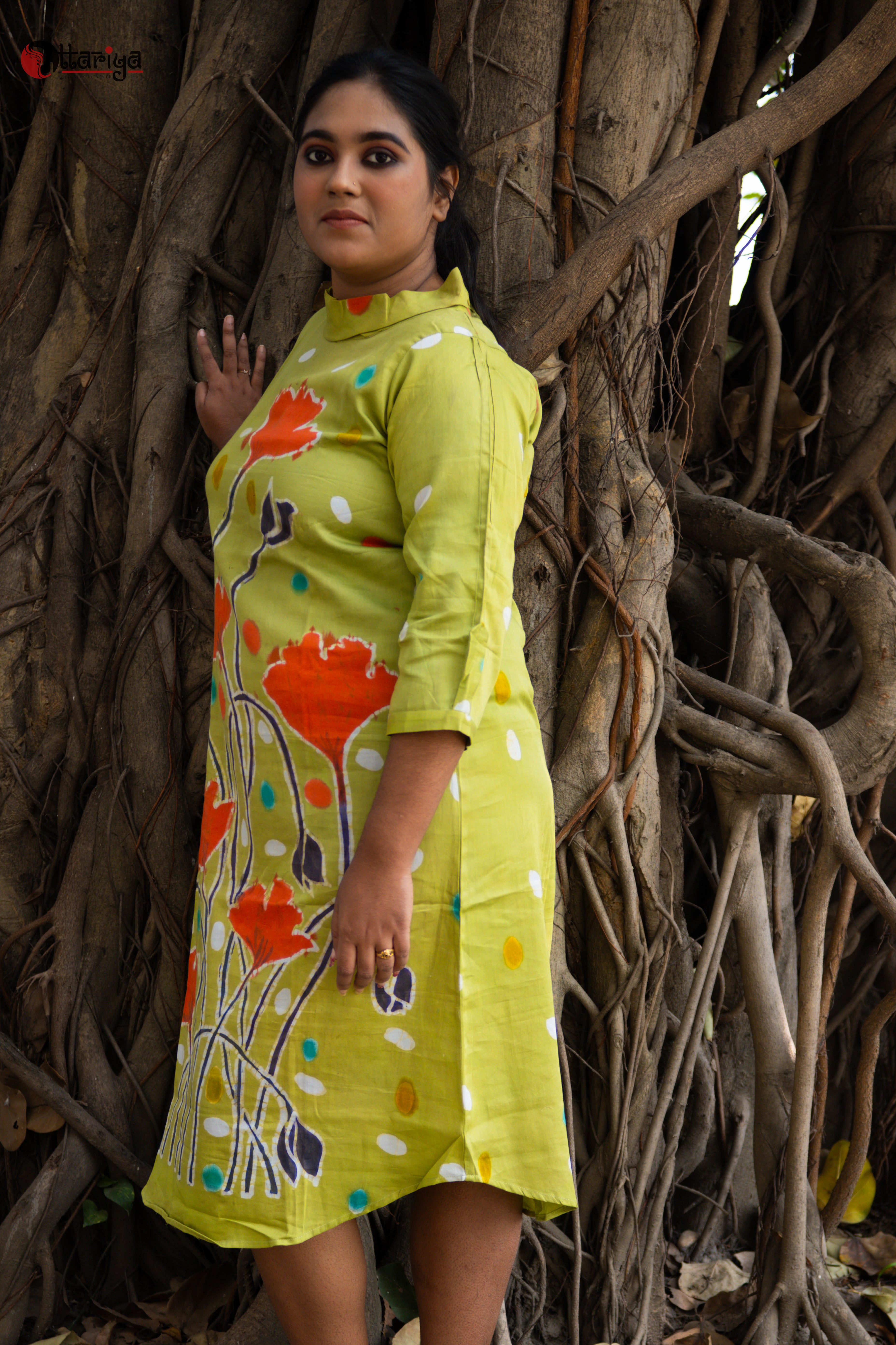 Lemon Batik Dress