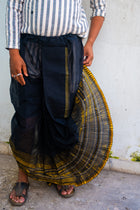 Black gold dhoti - Uttariya