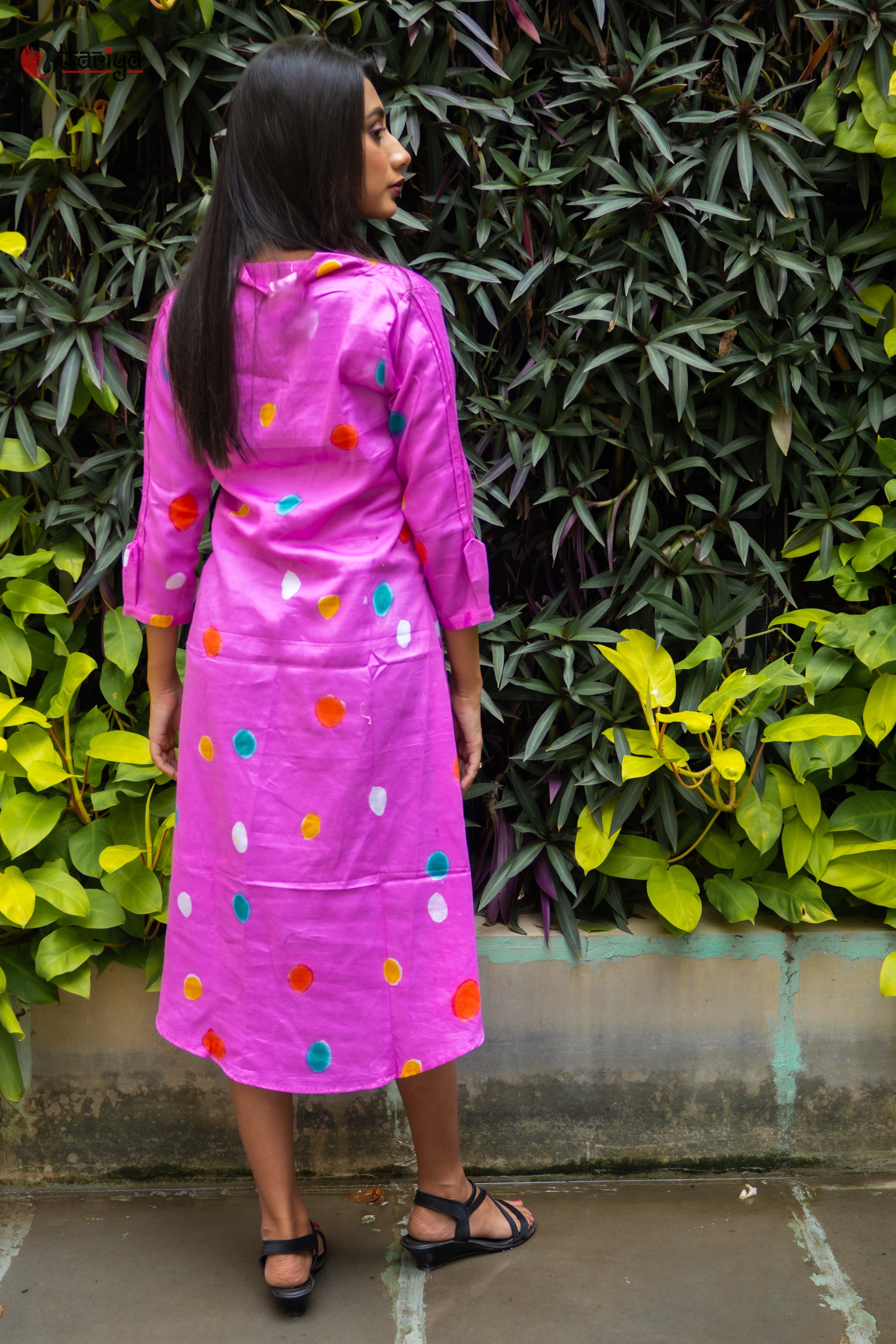 Pinkish floral Batik Dress