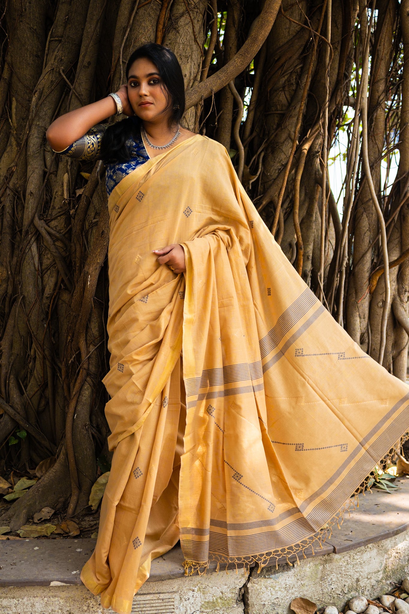 Tasar handspun saree