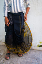 Black gold dhoti - Uttariya