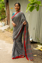 Gray Jamdani saree