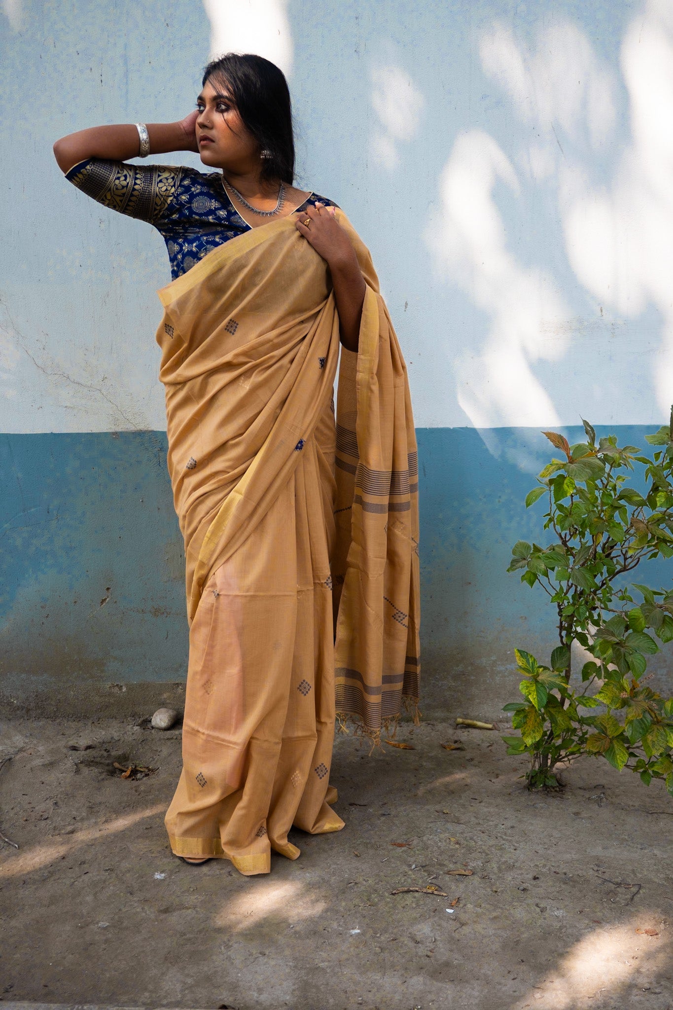 Tasar handspun saree