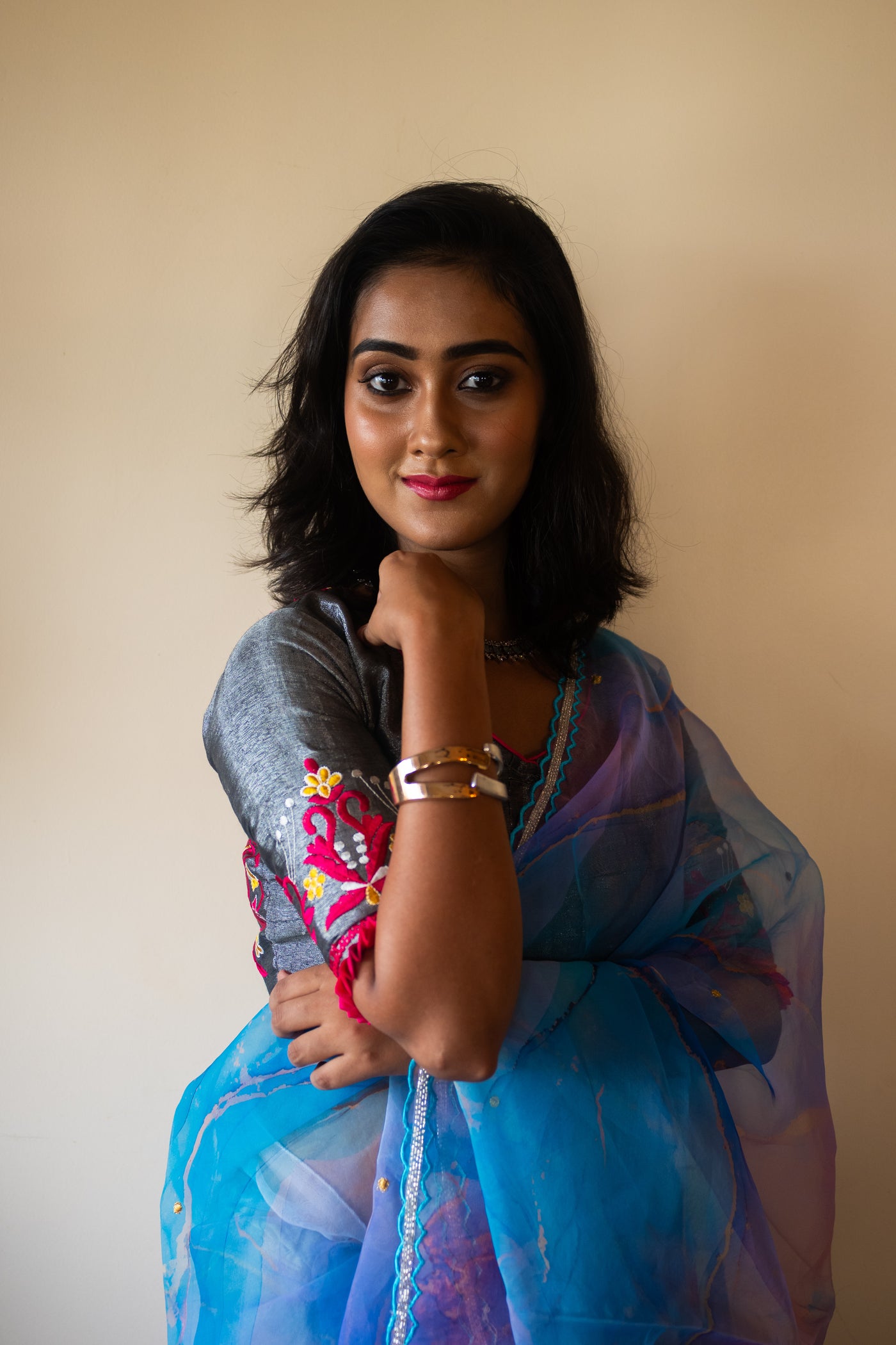 Megha organza designed saree - Uttariya
