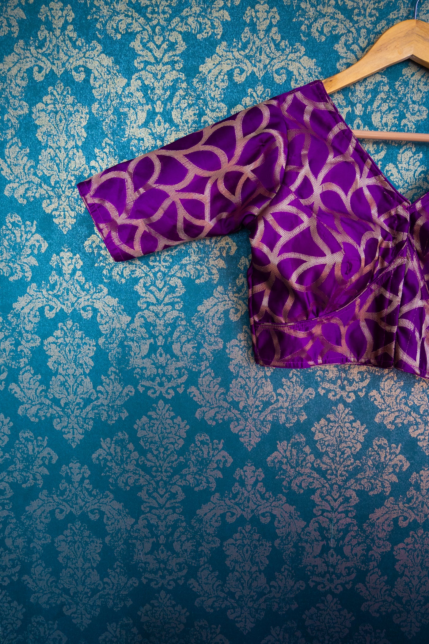 Berry Banarasi blouse - Uttariya