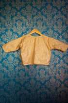 White gold Banarasi blouse - Uttariya
