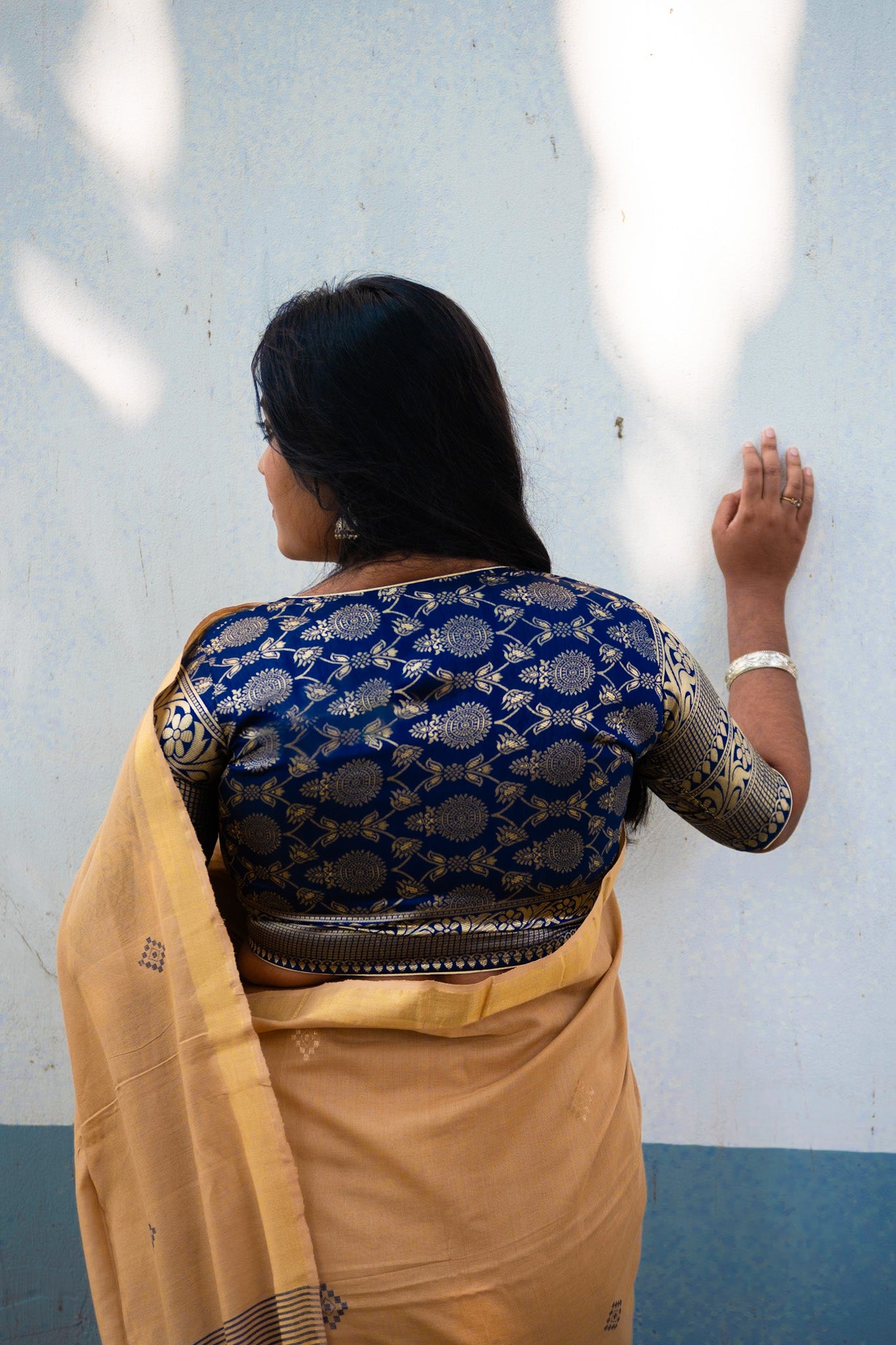 Blue Banarasi blouse