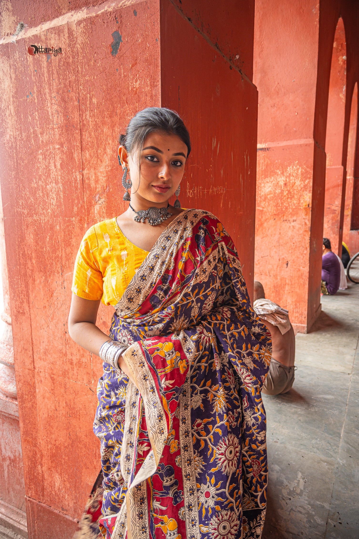 Ganga Kinare Kalamkari Saree