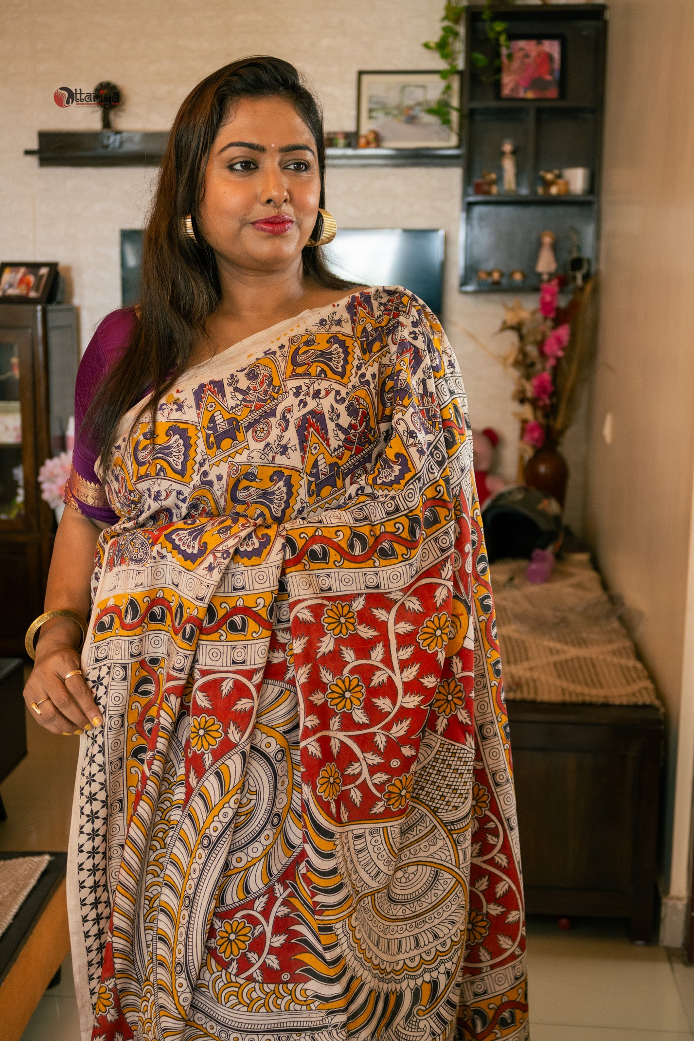 Kalamkari sarees with price hotsell