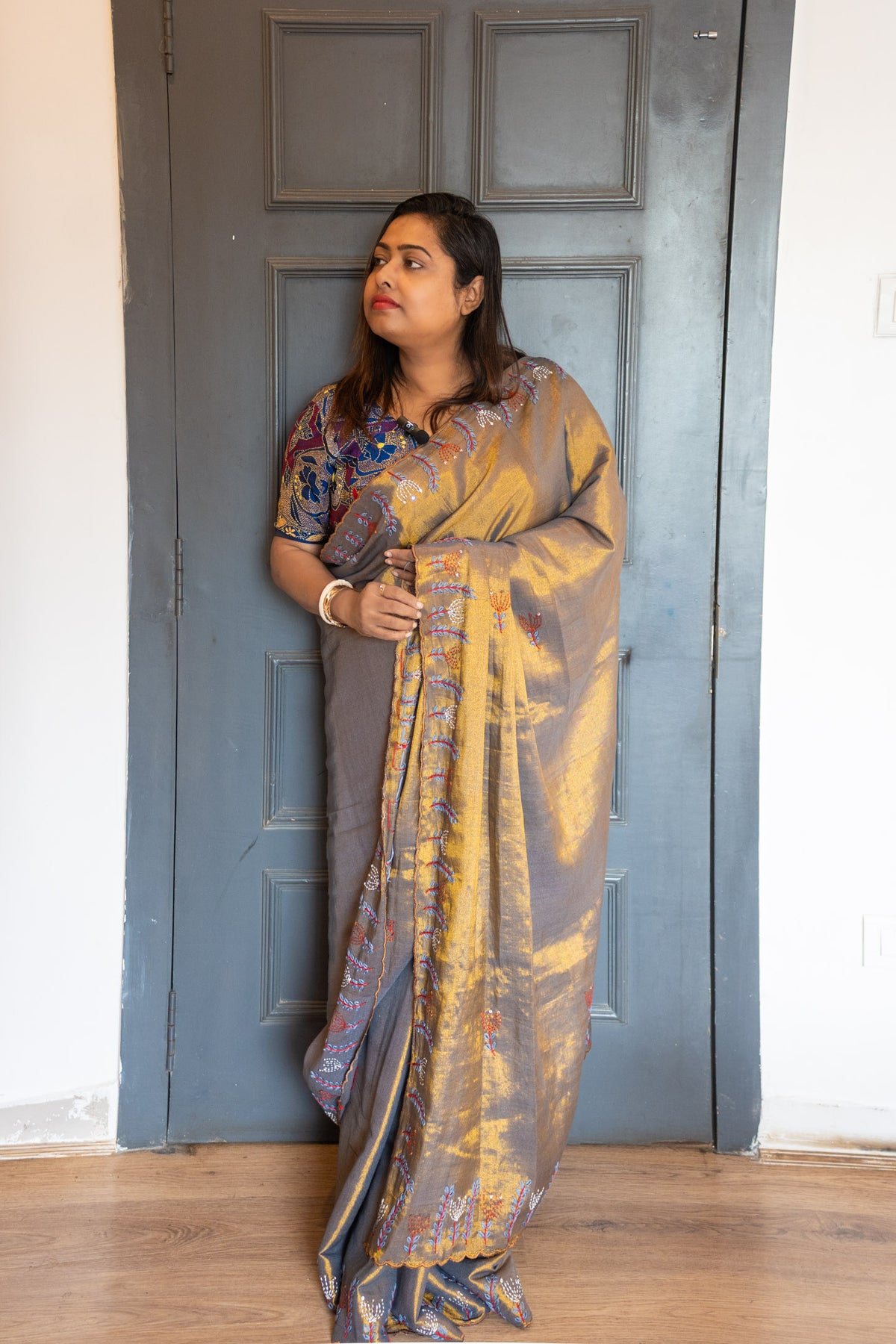 Godhuli Silk Linen Saree