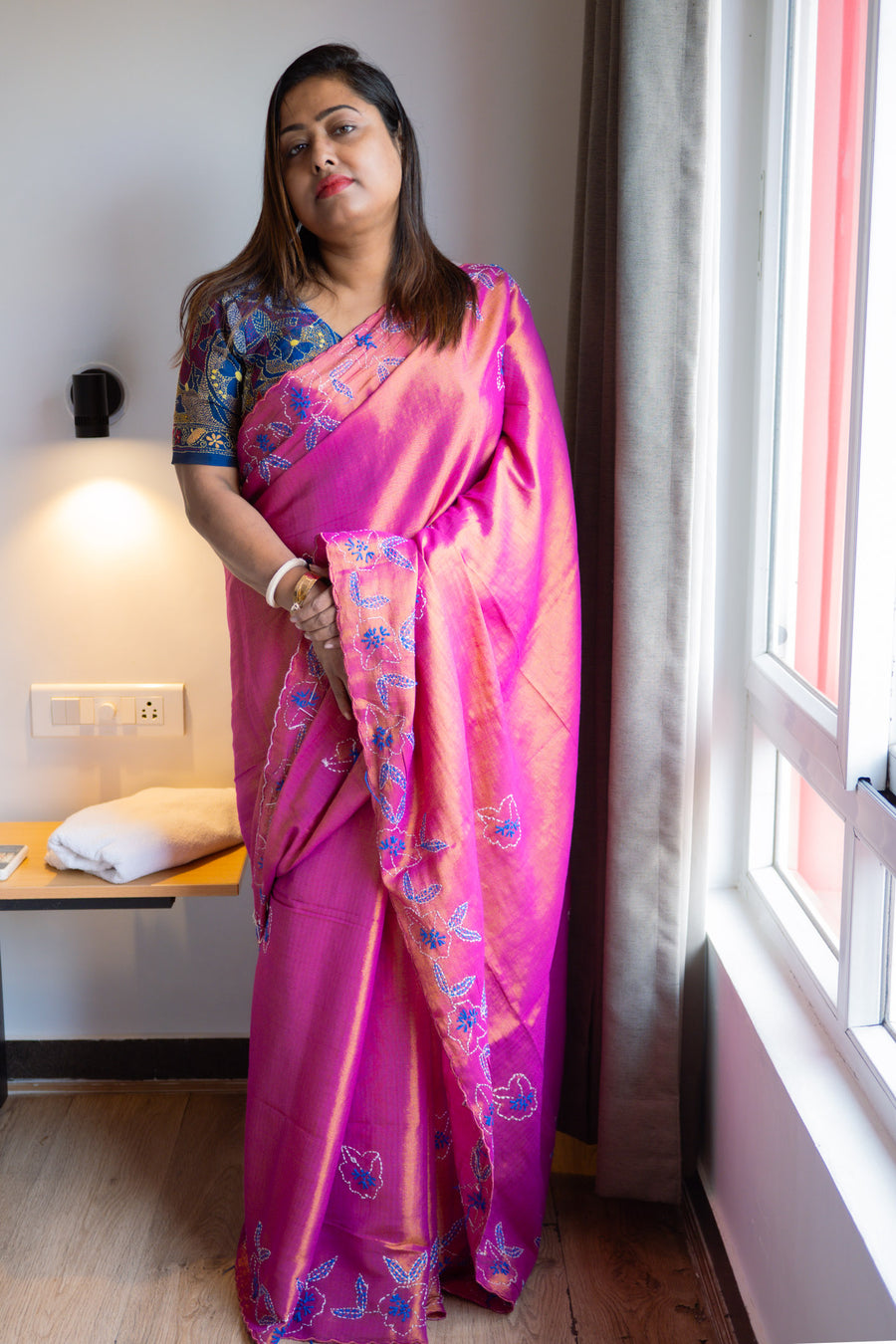 Ushoshi Silk Linen Saree