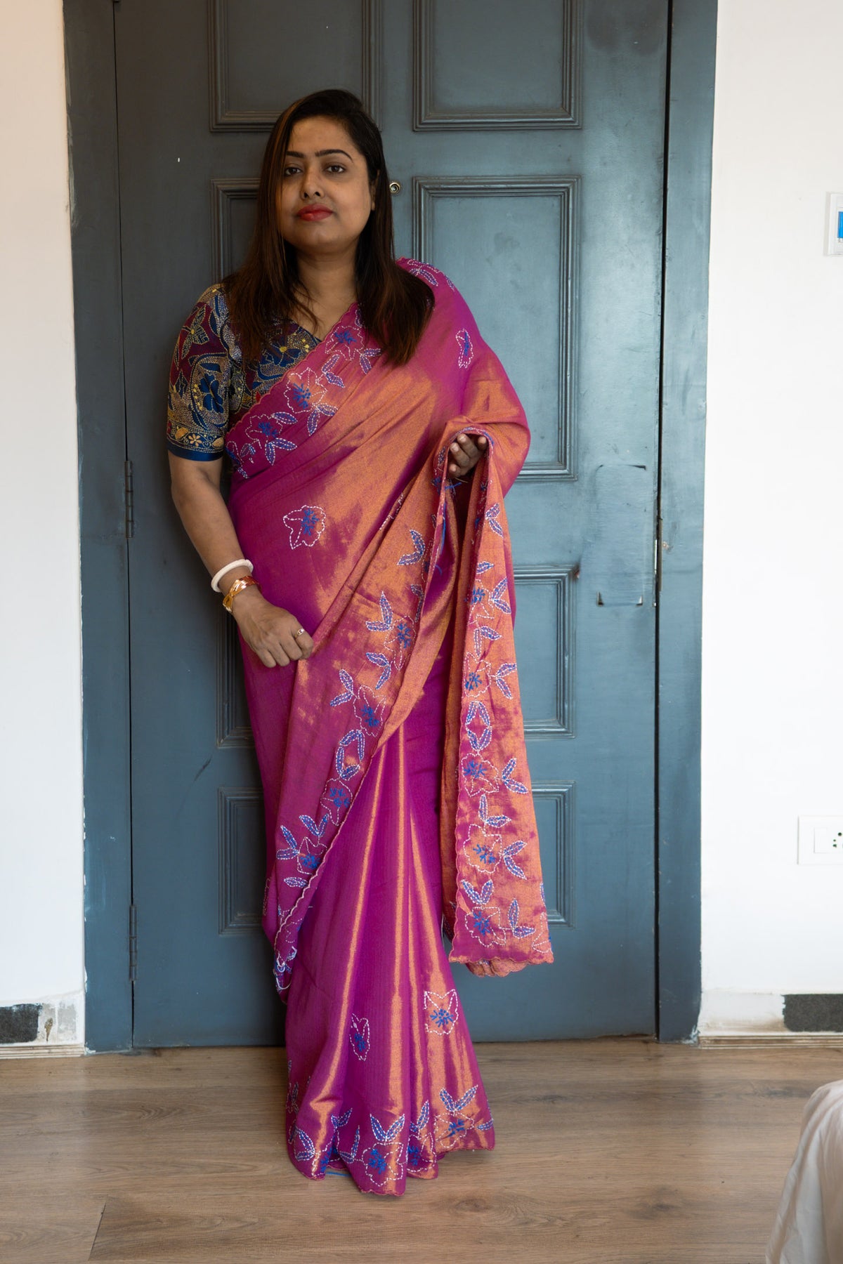 Ushoshi Silk Linen Saree