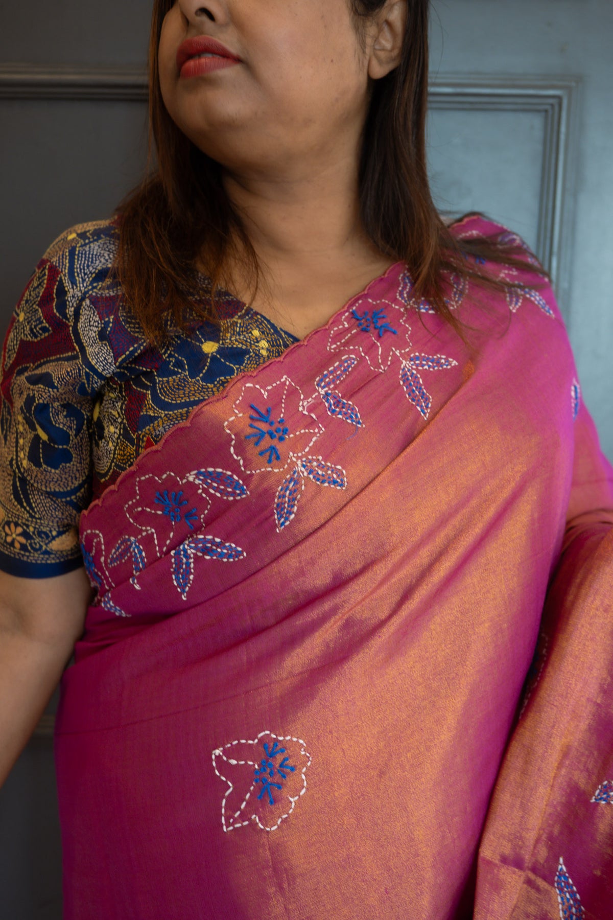 Ushoshi Silk Linen Saree