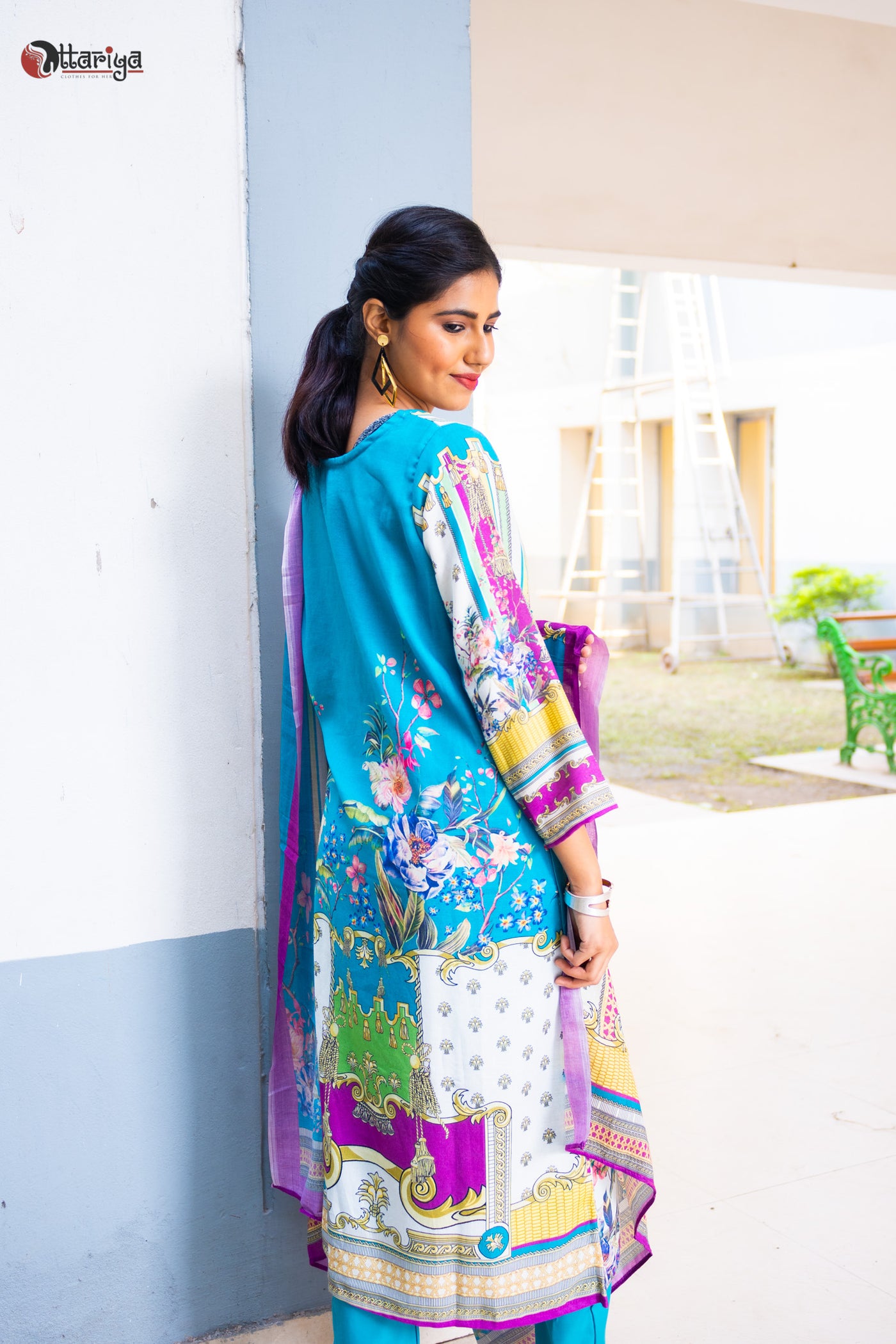 Pashmina Elegance Cotton Suit - Uttariya