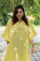 Dipta Embroidered Linen Dress - Uttariya