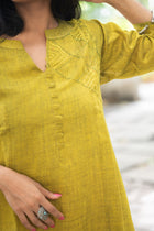 Haimanti Handwoven Linen spun Kurta - Uttariya