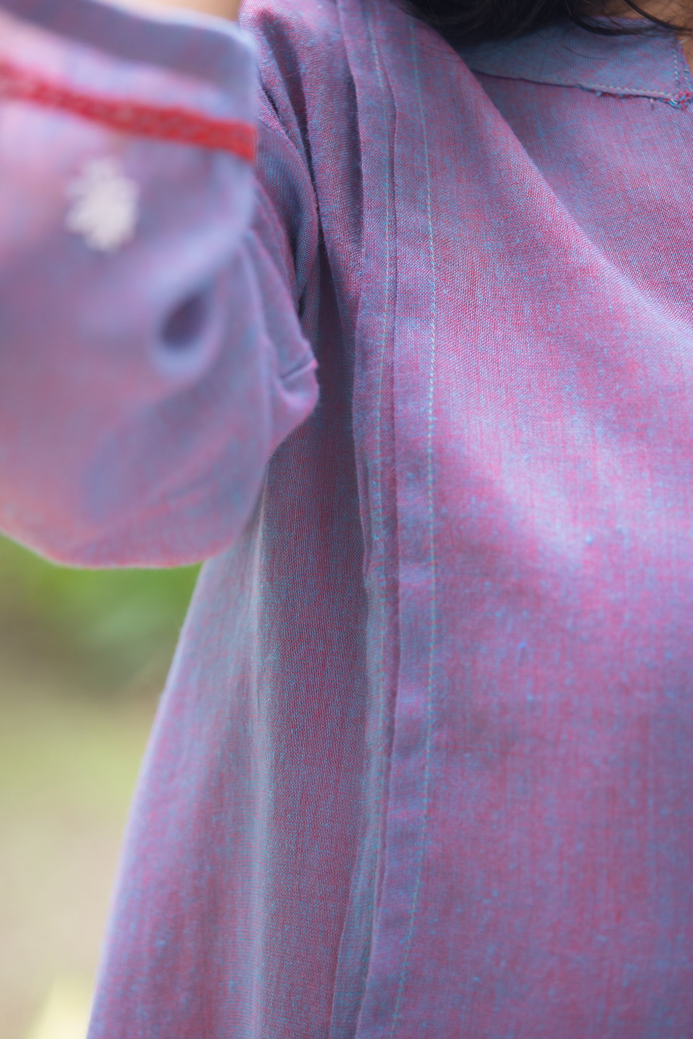 Neelima — Hand-Embroidered Linen Cotton Kurta
