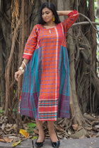 Tapti — Handwoven Gamcha Cotton Dress - Uttariya
