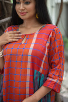 Tapti — Handwoven Gamcha Cotton Dress - Uttariya
