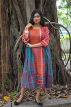 Tapti — Handwoven Gamcha Cotton Dress - Uttariya