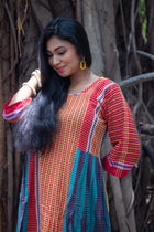 Phagun — Handwoven Gamcha Cotton Dress - Uttariya