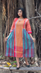 Phagun — Handwoven Gamcha Cotton Dress - Uttariya