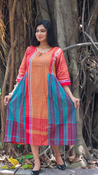 Phagun — Handwoven Gamcha Cotton Dress - Uttariya