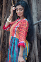 Phagun — Handwoven Gamcha Cotton Dress - Uttariya