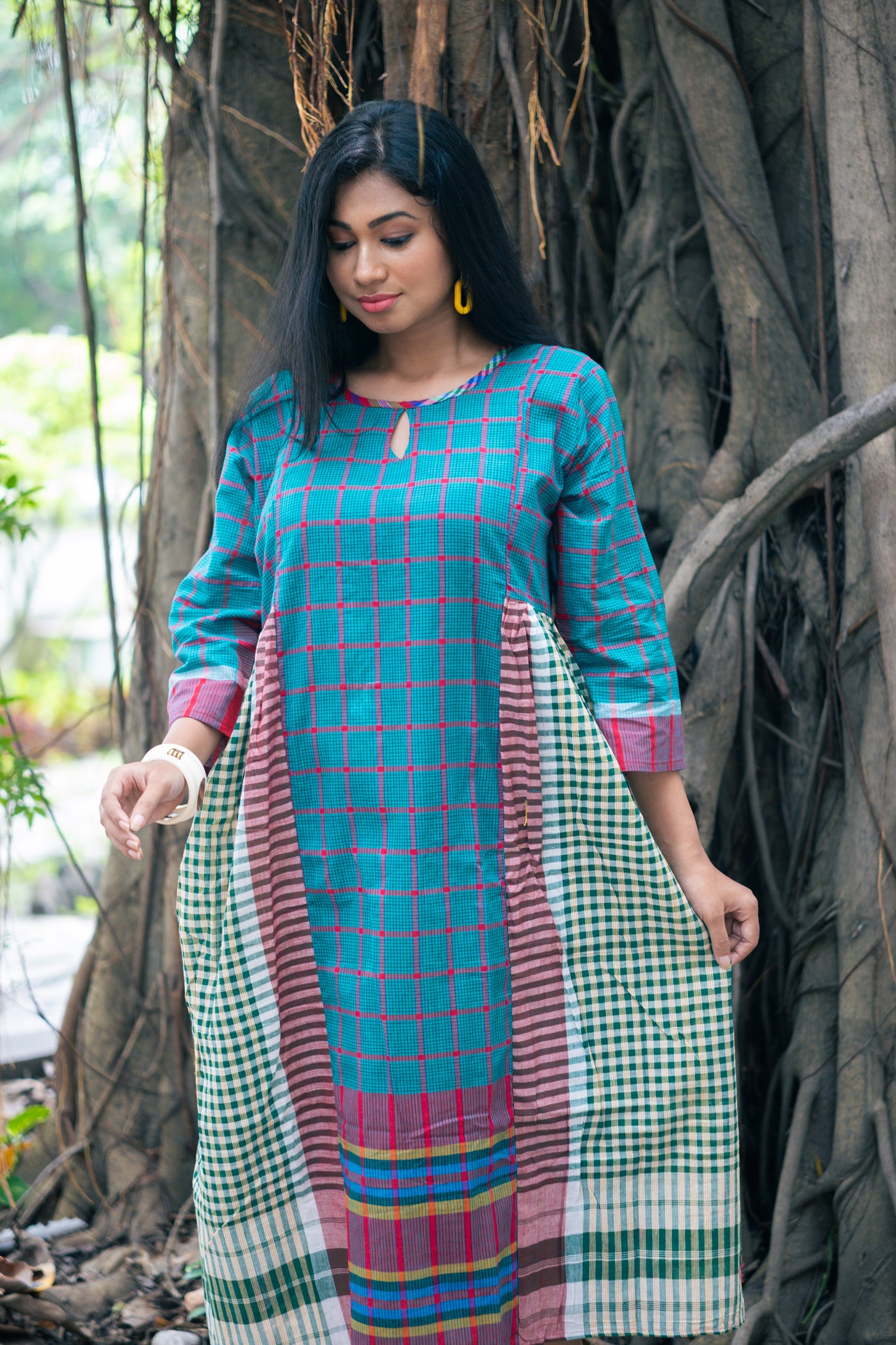 Morpankh — Handwoven Gamcha Cotton Dress - Uttariya