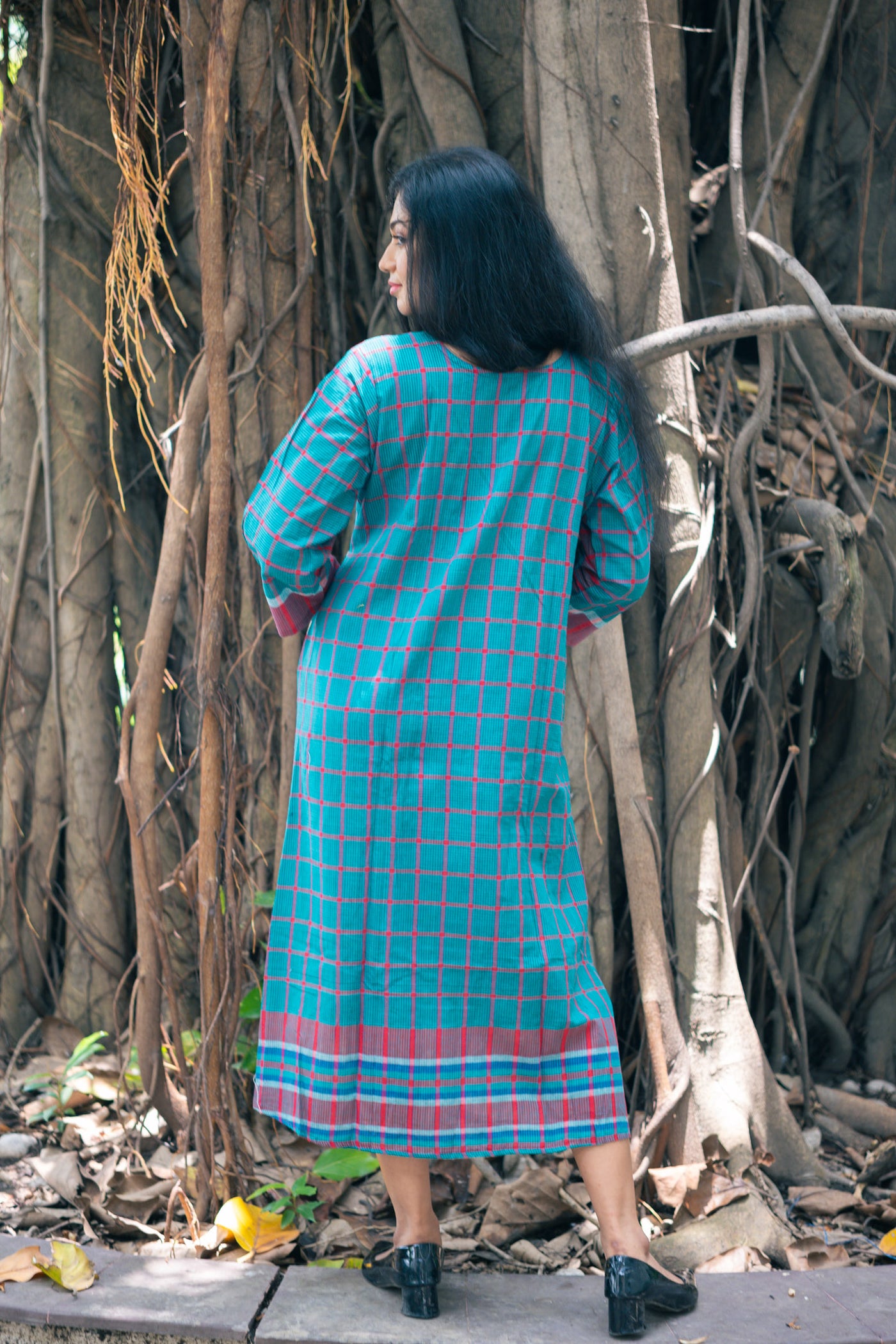 Morpankh — Handwoven Gamcha Cotton Dress - Uttariya