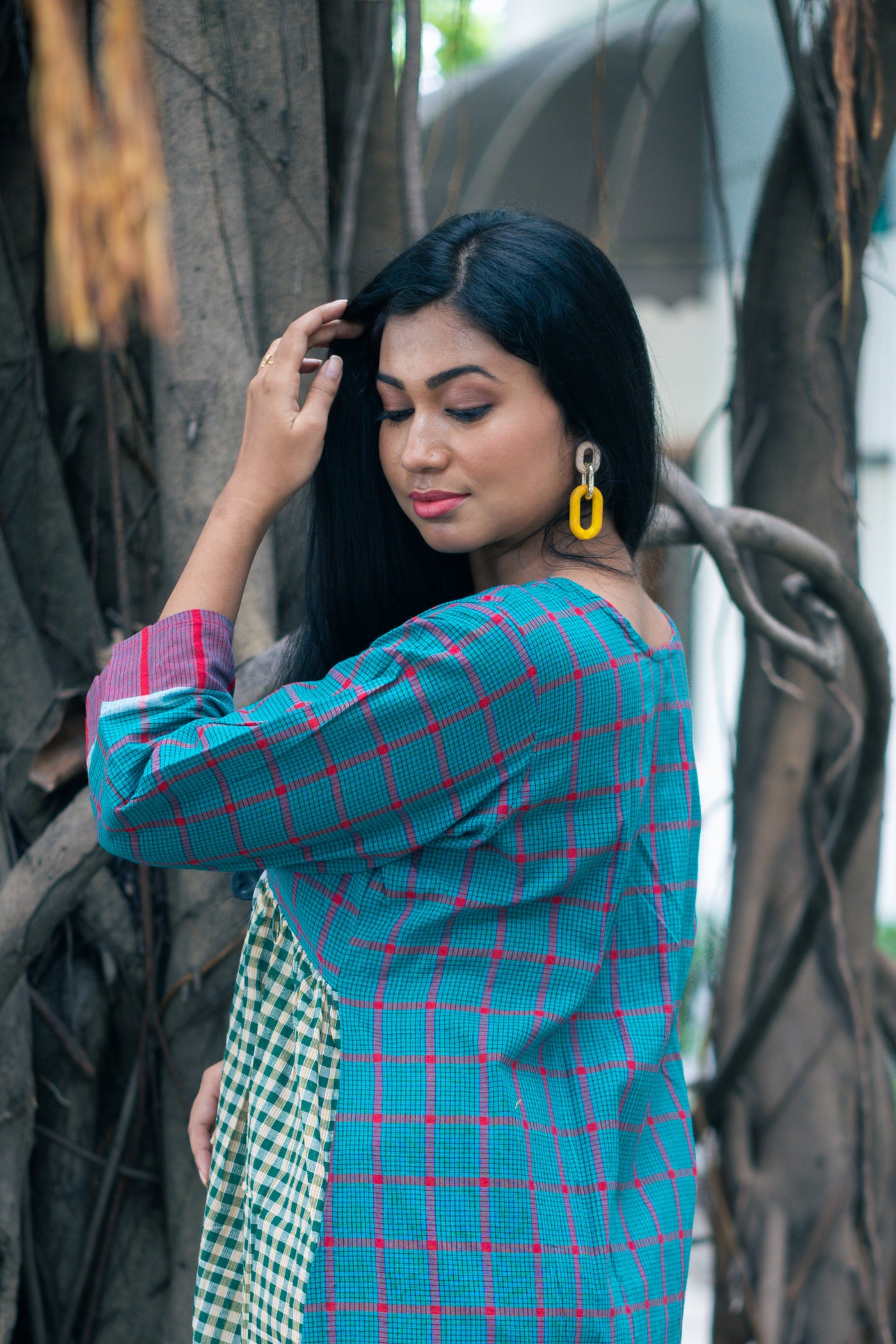 Morpankh — Handwoven Gamcha Cotton Dress - Uttariya